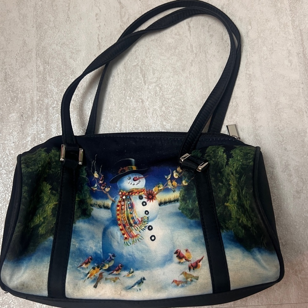 Snowman purse shoulder bag